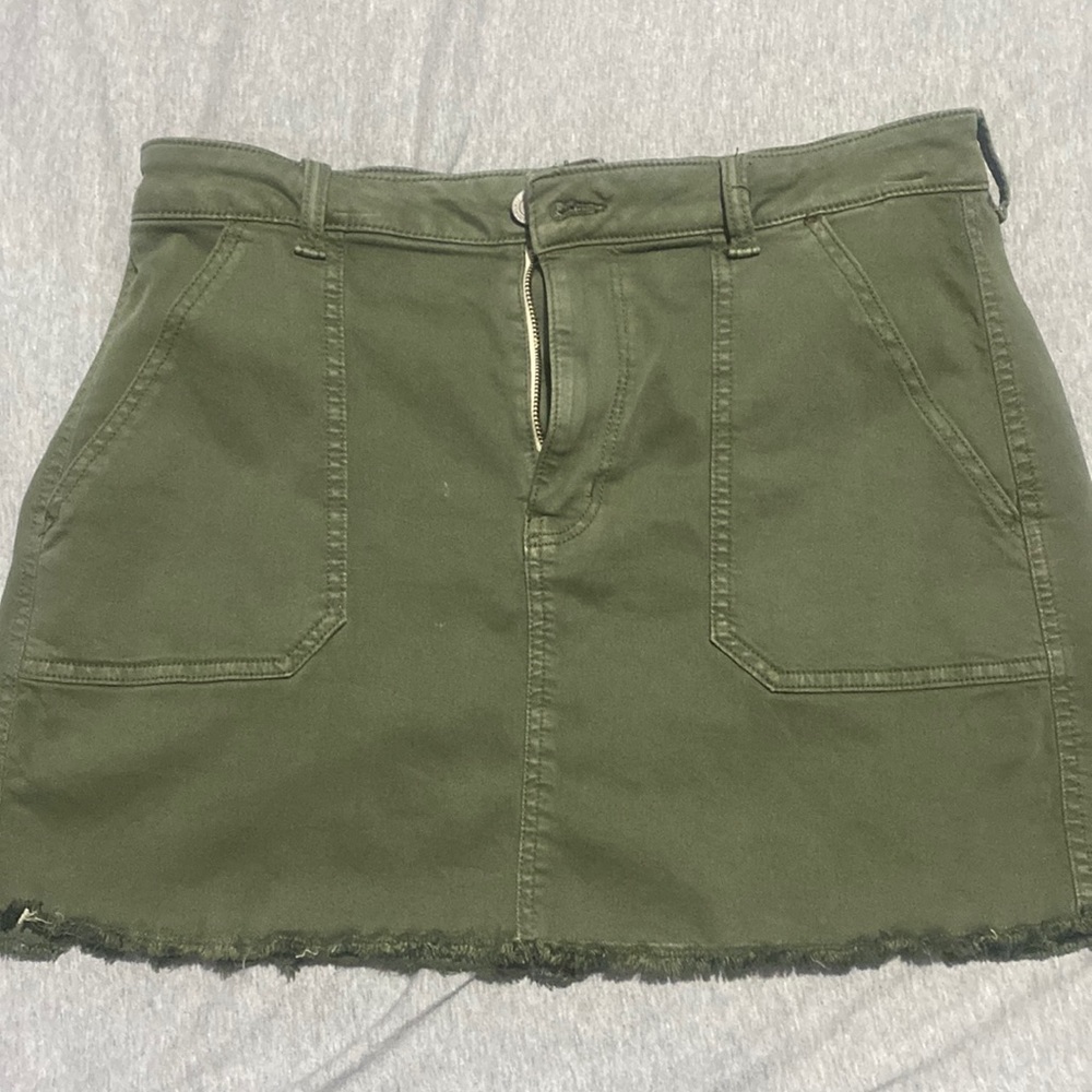 American eagle high rise denim skirt